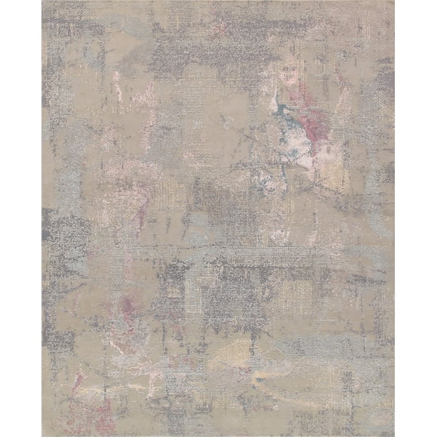 Pasargad Home Modern Collection Hand-Knotted Abstract Silk & Wool Area Rug 9' 2 X 12' 3 Pasargad Home Modern Collection Hand-Knotted Abstract Silk & Wool Area Rug 9' 2 X 12' 3